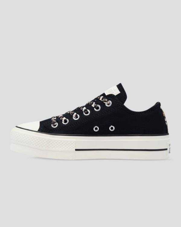Converse Chuck Taylor Lift Archive Print Platform Sneakers Low Sort | CV-945HFK