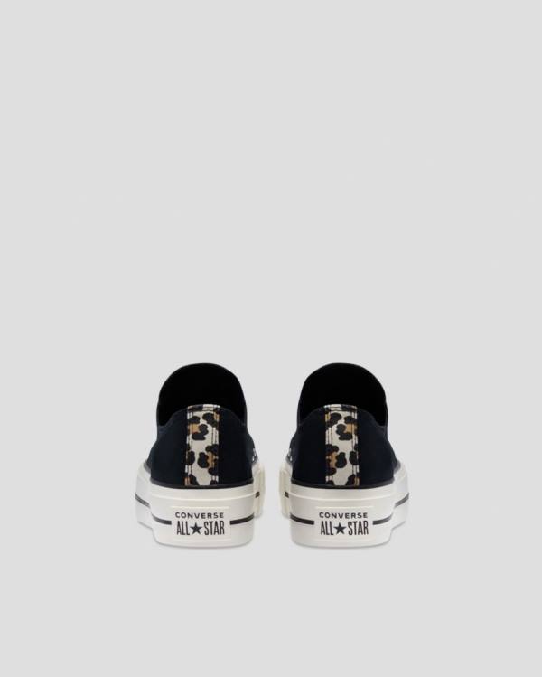 Converse Chuck Taylor Lift Archive Print Platform Sneakers Low Sort | CV-945HFK