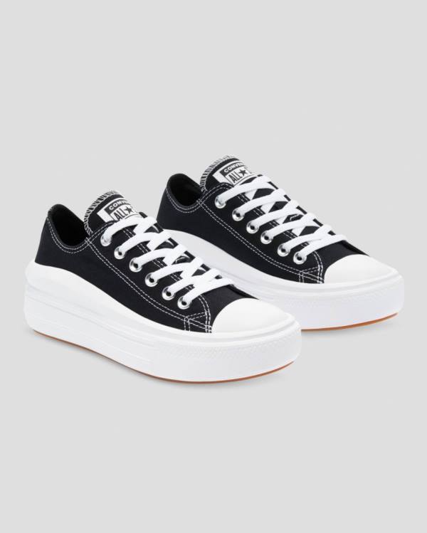Converse Chuck Taylor Move Platform Sneakers Low Sort | CV-358WPV