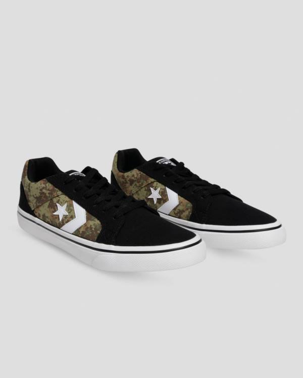 Converse El Distrito Mix And Match Sneakers Low Sort Camo | CV-283DXR