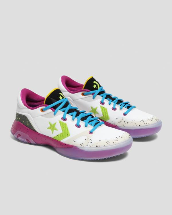 Converse G4 Graffiti Sneakers Low Hvide Lyserød | CV-497BZN