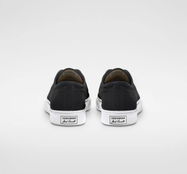 Converse Jack Purcell Canvas Sneakers Low Sort Hvide | CV-408ZEO