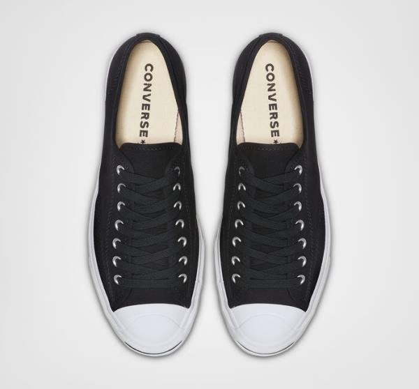 Converse Jack Purcell Canvas Sneakers Low Sort Hvide | CV-408ZEO