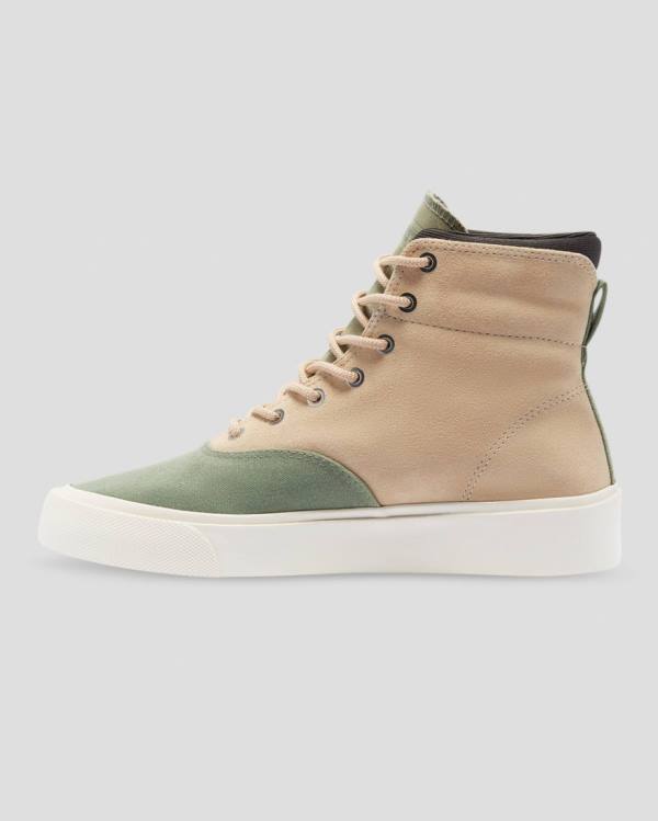 Converse Jungle Cloth Skidgrip Sneakers High Brune Grøn | CV-976JZM