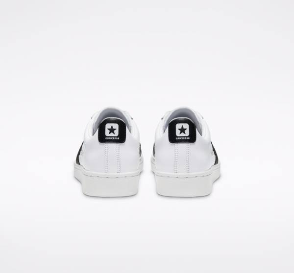 Converse OG Pro Læder Sneakers Low Hvide Sort Hvide | CV-518SVZ