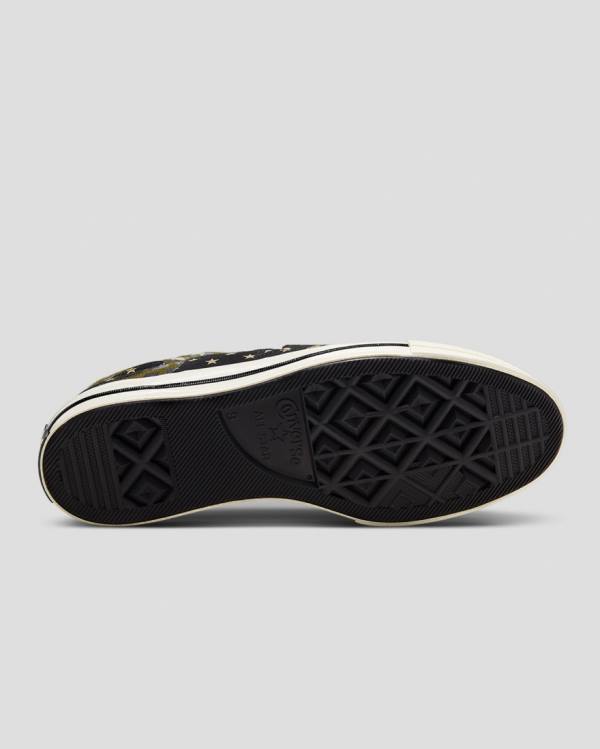Converse One Star Archive Print Mix Sneakers Low Olivengrøn Leopard | CV-271NEK