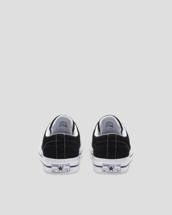 Converse One Star Premium Ruskind Sneakers Low Sort | CV-846XYO