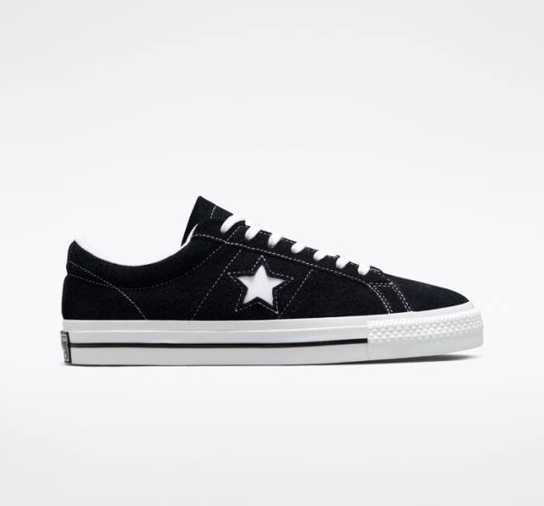 Converse One Star Sneakers Low Sort Hvide | CV-215ZAJ