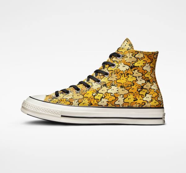 Converse Peanuts Chuck 70 Sneakers High Gul Guld | CV-873YPU