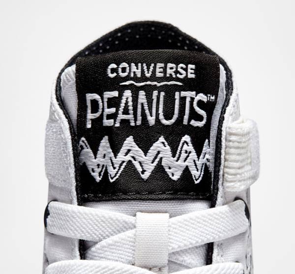 Converse Peanuts Chuck Taylor All Star Easy-On Sneakers High Hvide Sort Rød | CV-235ZSM