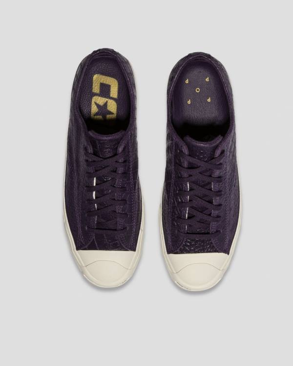 Converse Pop Trading Co Jack Purcell Pro Sneakers Low Lilla Sort | CV-213ZJP