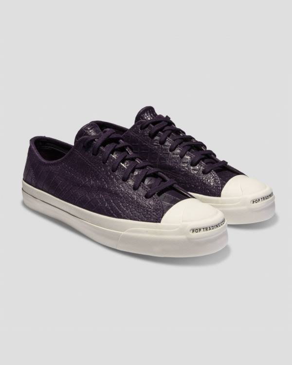 Converse Pop Trading Co Jack Purcell Pro Sneakers Low Lilla Sort | CV-703JTC