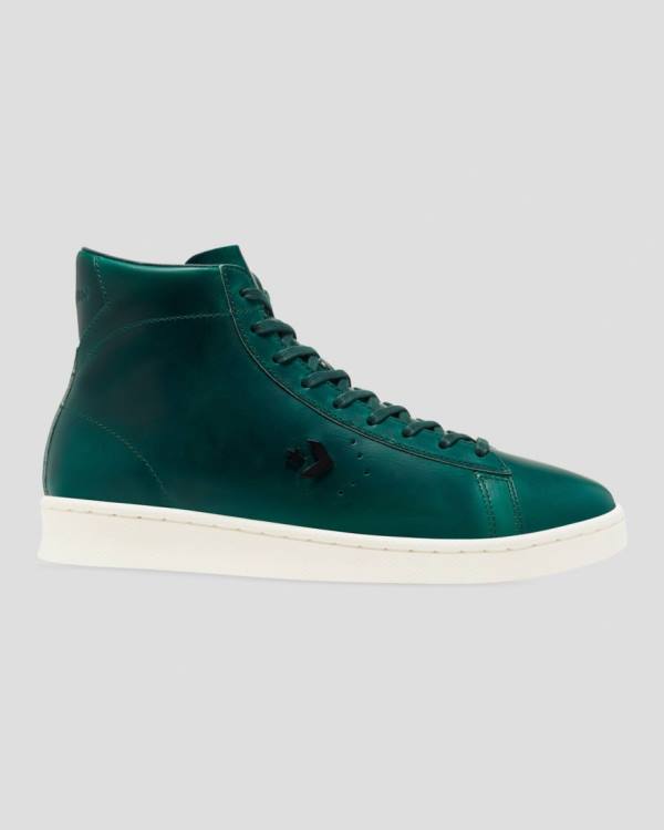 Converse Pro Læder Horween Sneakers High Blå | CV-587HEQ