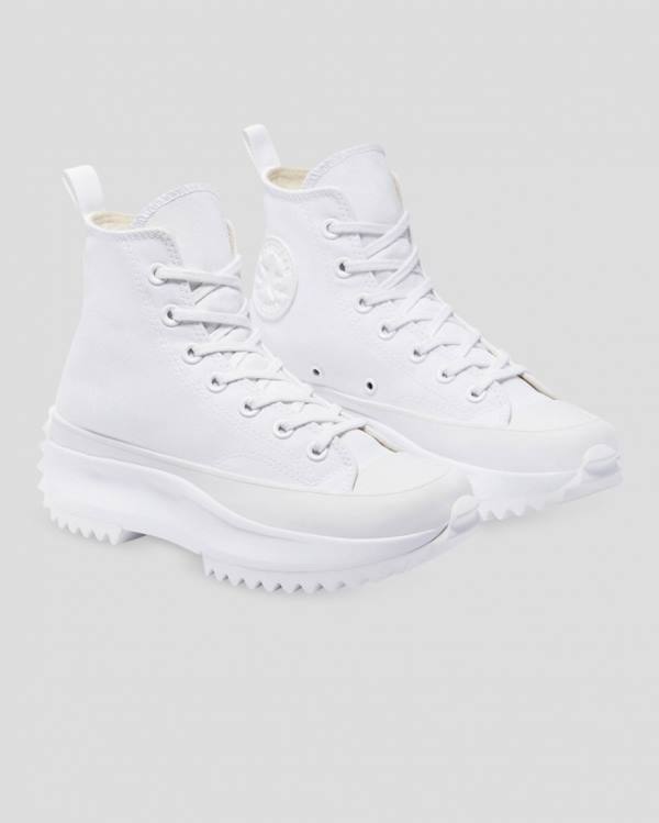 Converse Run Star Hike All White Sneakers High Hvide | CV-875RWM