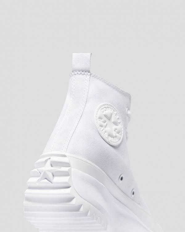 Converse Run Star Hike All White Sneakers High Hvide | CV-875RWM