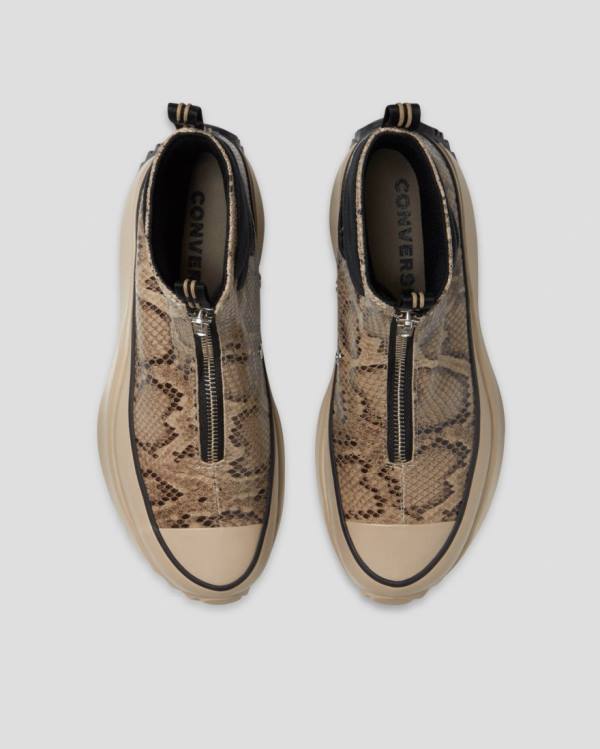 Converse Run Star Hike NU Snakeskin Sneakers High Brune | CV-293XAP
