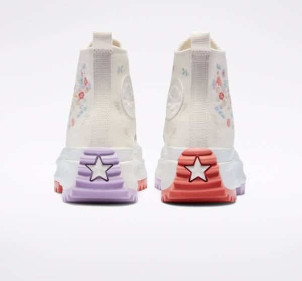 Converse Run Star Hike Platform Embroidered Floral Sneakers High Lyse | CV-913HBX