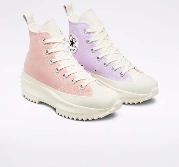 Converse Run Star Hike Platform Tri-Panel Color Block Sneakers High Lyserød | CV-628UCY