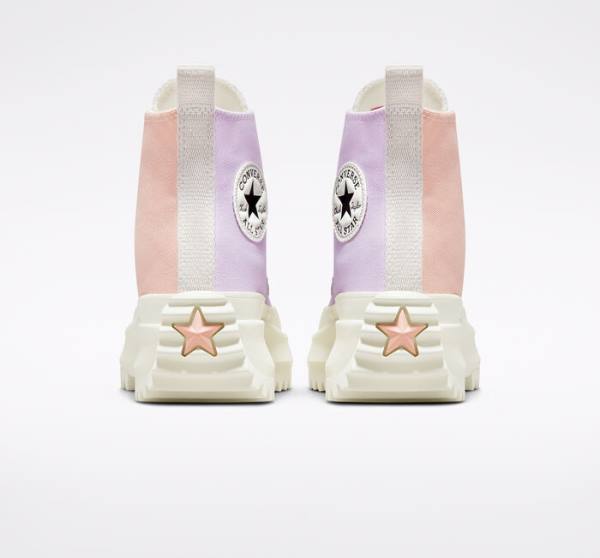 Converse Run Star Hike Platform Tri-Panel Color Block Sneakers High Lyserød | CV-628UCY