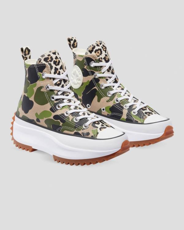 Converse Run Star Hike Wild Archive Sneakers High Camo | CV-748YNX