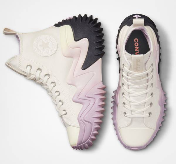 Converse Run Star Motion Platform Ombre Sneakers High Sort Lilla Hvide | CV-750ASH