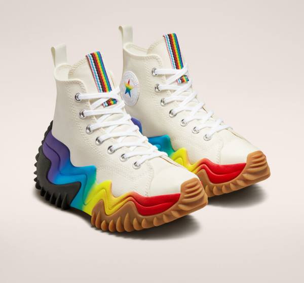 Converse Run Star Motion Platform Pride Sneakers High Lilla | CV-697OLE