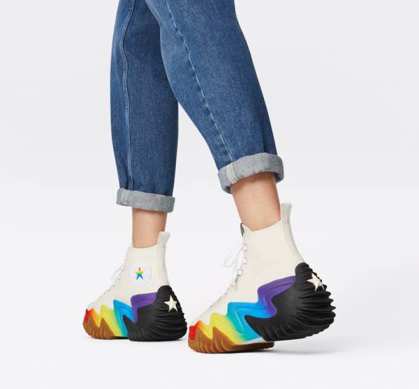 Converse Run Star Motion Platform Pride Sneakers High Lilla | CV-697OLE