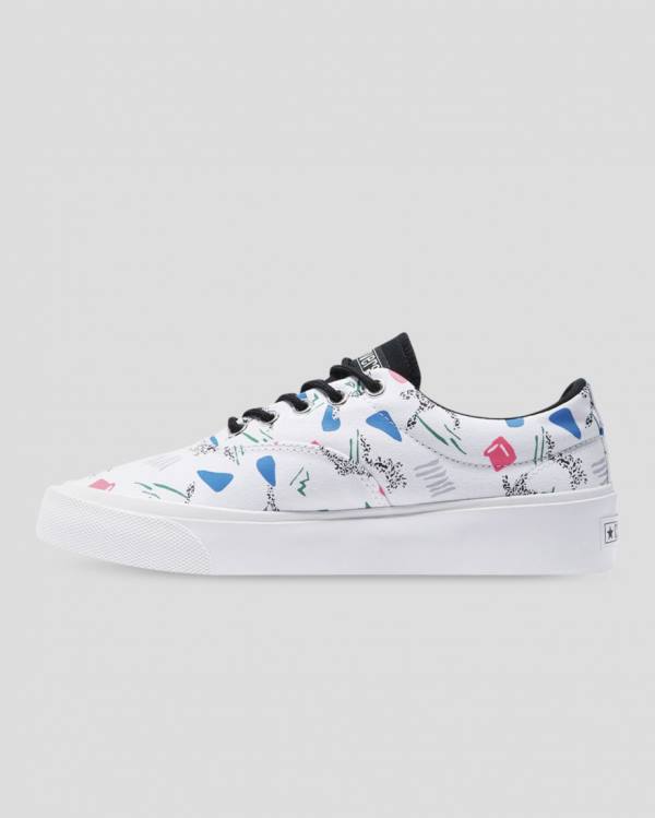 Converse Skid Grip 80s Archive Print Sneakers Low Hvide | CV-871RGE