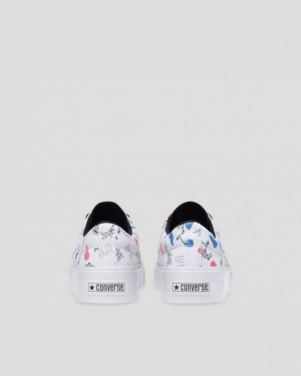 Converse Skid Grip 80s Archive Print Sneakers Low Hvide | CV-871RGE