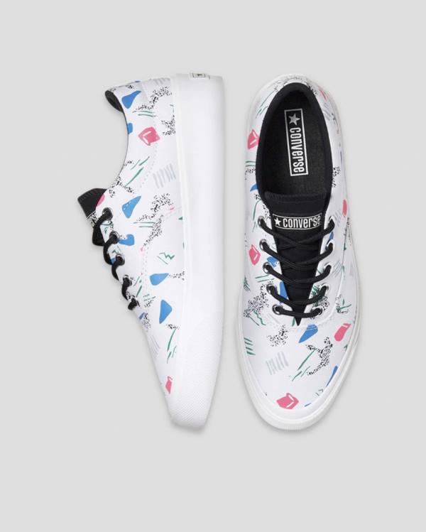 Converse Skid Grip 80s Archive Print Sneakers Low Hvide | CV-871RGE