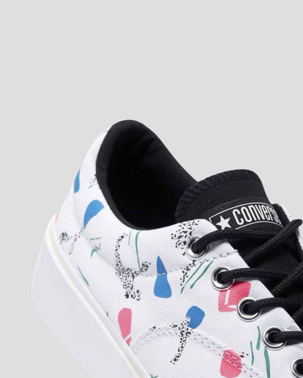 Converse Skid Grip 80s Archive Print Sneakers Low Hvide | CV-871RGE