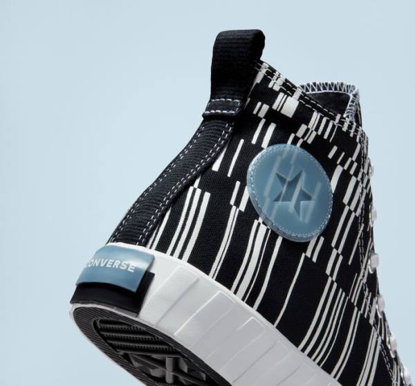 Converse UNT1TL3D Translucent Barcode Sneakers High Sort Hvide Indigo | CV-519FEB