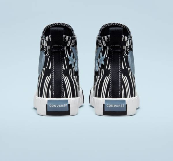 Converse UNT1TL3D Translucent Barcode Sneakers High Sort Hvide Indigo | CV-519FEB